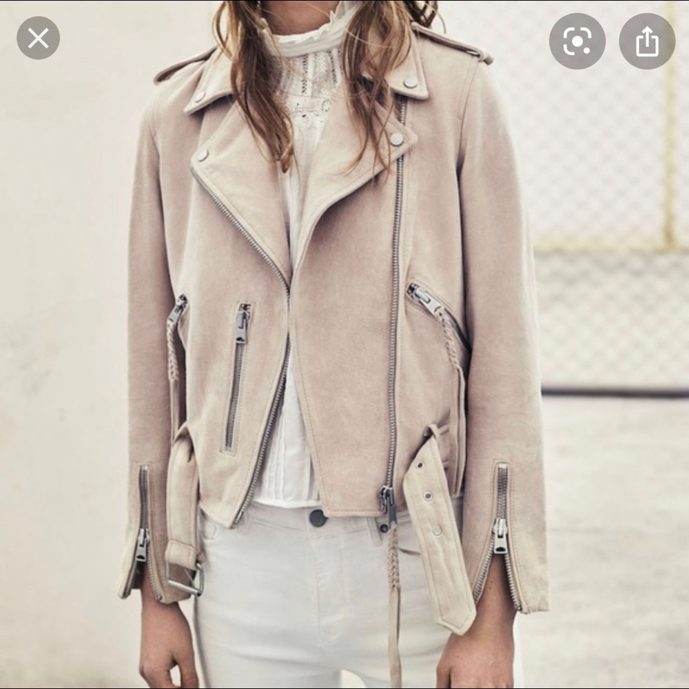 All saints suede leather jacket